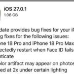 Apple Rilis iOS 27.0.1, Perbaiki Bug Face ID di iPhone 18 Pro