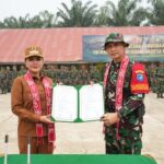 Kodim 1210/Landak Gelar TMMD ke-130 Tahun 2026, Bupati Karolin Resmi Buka Program Pembangunan Desa di Amboyo Selatan
